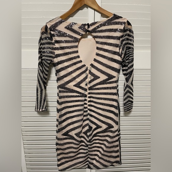 Sequined Striped Dress by Sequin Hearts - Picture 2 of 3